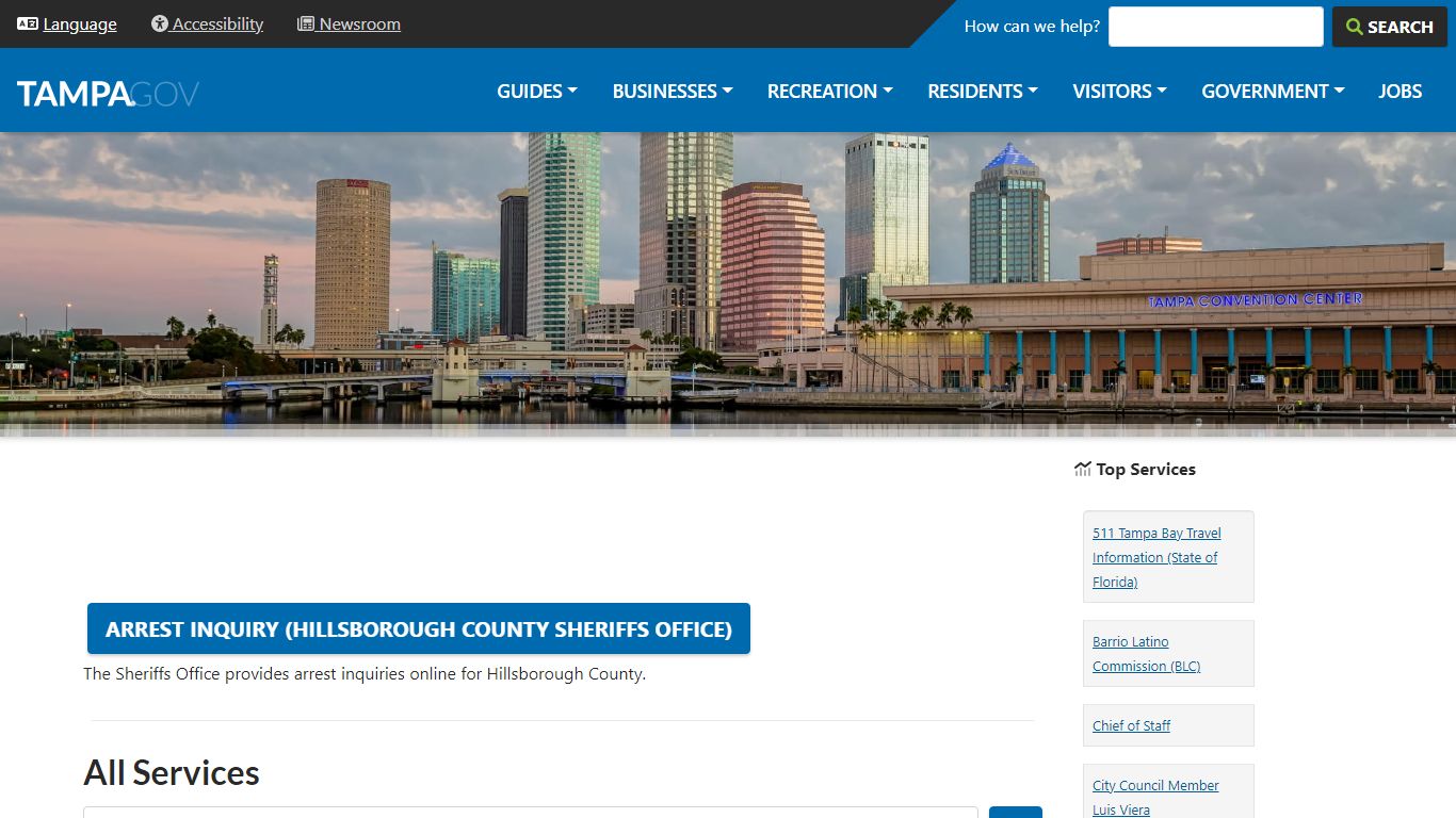 Arrest Inquiry (Hillsborough County Sheriffs Office)